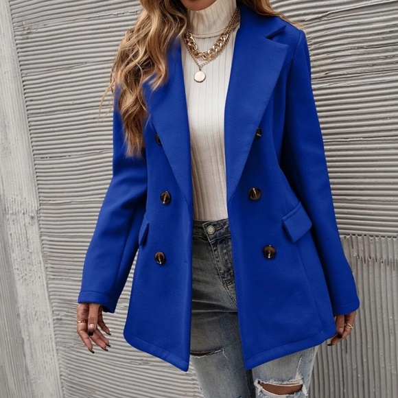 Classic Double Breasted Jacket Blazer - Picture 13 of 16